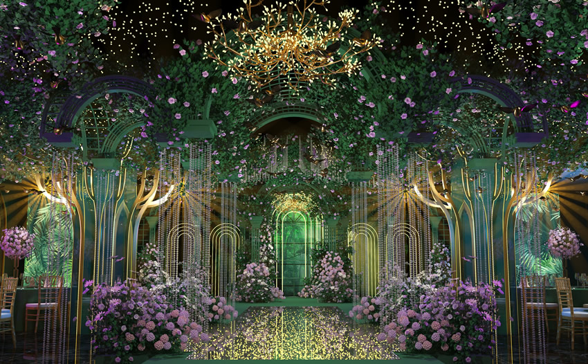 新疆奇妙森林婚礼堂效果展示
